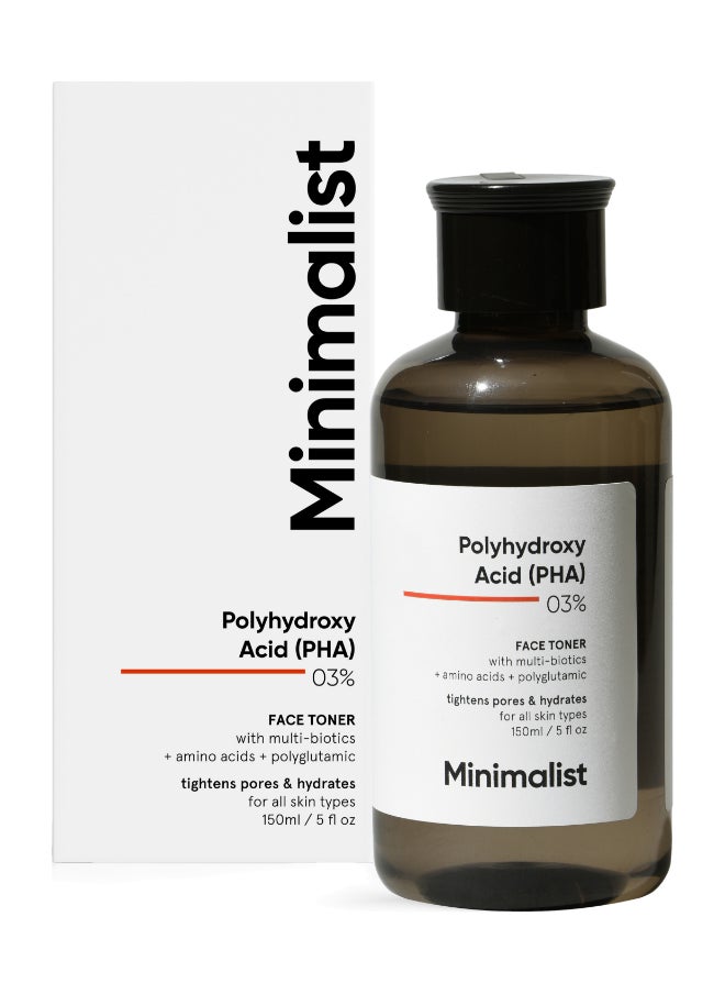 MINIMALIST Pha 3% Alcohol Free Face Toner | Pore Tightening And Mild Exfoliation For Oily, Acne Prone, Sensitive And Normal Skin | Hydrating Face Toner For Glowing Skin  - Image 1