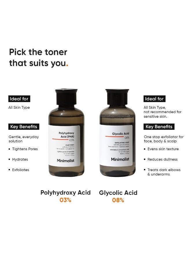 MINIMALIST Pha 3% Alcohol Free Face Toner | Pore Tightening And Mild Exfoliation For Oily, Acne Prone, Sensitive And Normal Skin | Hydrating Face Toner For Glowing Skin - Image 2