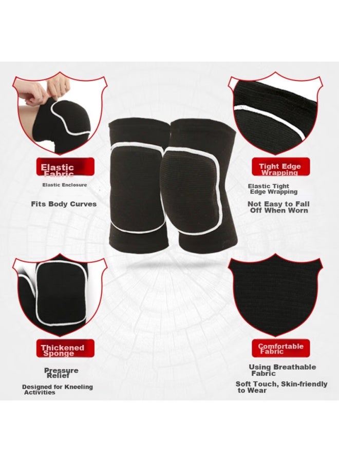 Chidong Shock-absorbing Knee Pads For Dancing, Kneeling, Thick Foam, Uni Fitness Knee Protection, Warm Gear, 2-pack, Size M - Image 4
