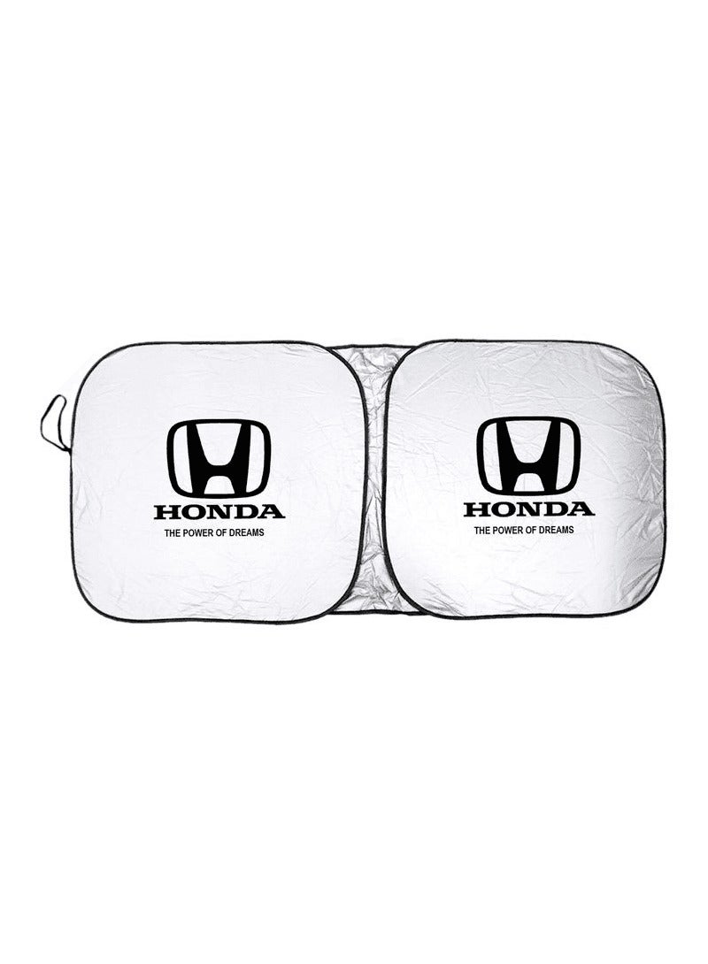 Honda 2 Pieces Honda Car Seat Cover Windshield Car Sunshade Get Free Honda Metal Car Keychain - Image 4