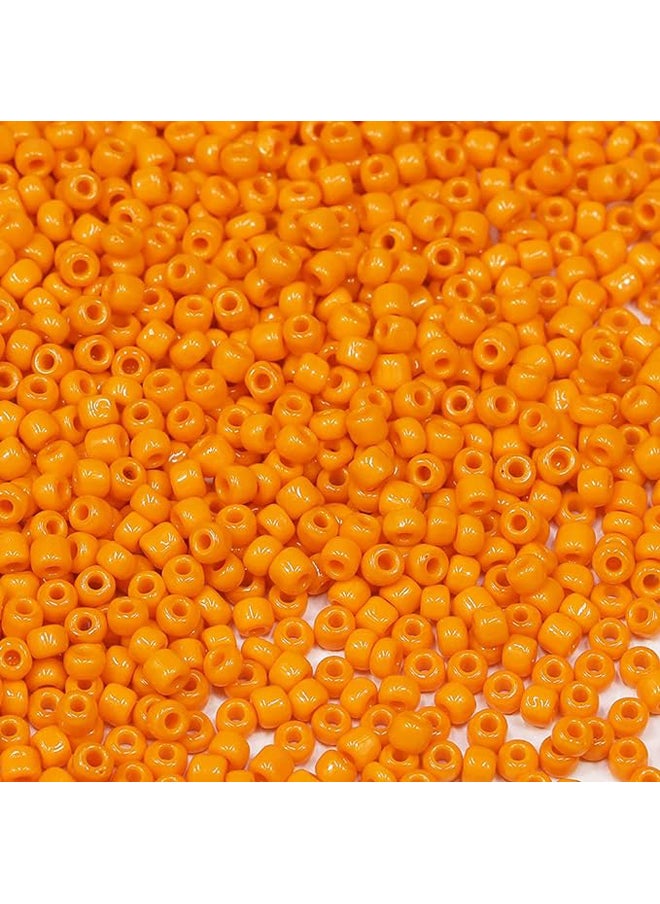 Generic Orange Round Size Uniform Seed Beads 10000pcs/110 Grams in Box 