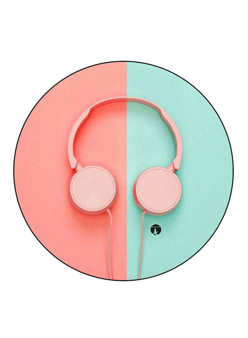 Headphones Printed Mouse Pad  Multicolour
