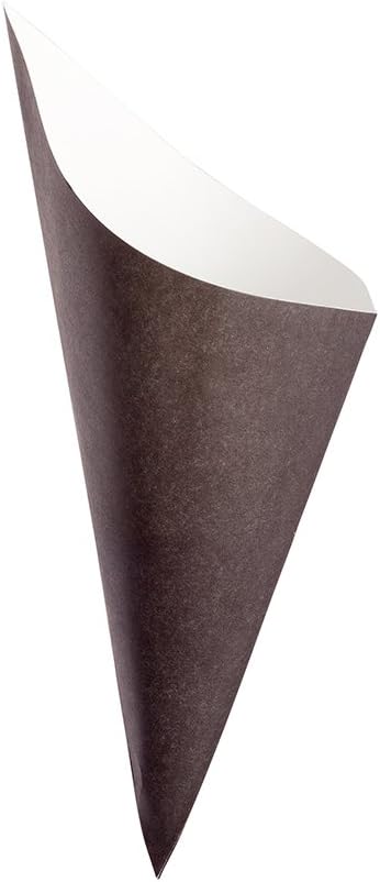 Restaurantware Conetek 10Inch EcoFriendly Black Finger Food Cones Perfect for Appetizers  FoodSafe Paper Cone  Disposable and Recyclable  100CT - Image 2