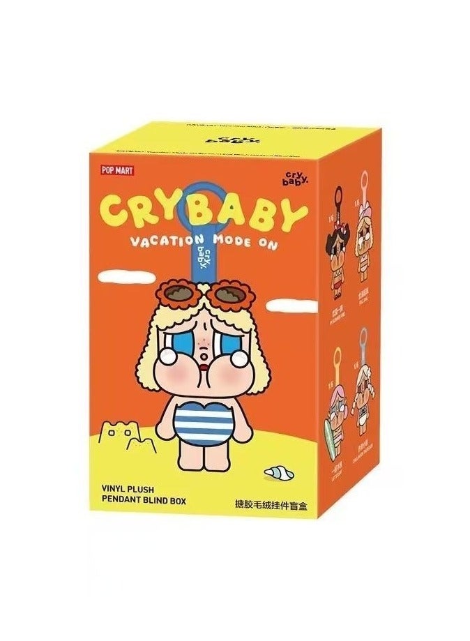 CRY BABY POP MART CRYBABY Vacation Mode On Series Vinyl Plush Pendant Sealed Case (1 Blind Box) - Image 1