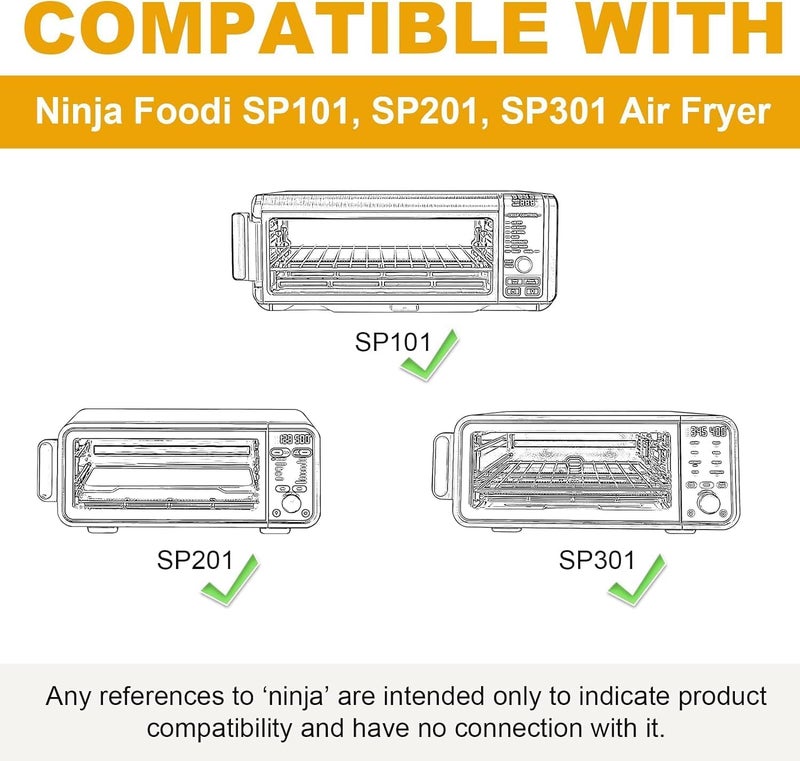 brikinte مربعات ورق زبدة للقلاية الهوائية مقاس 12 بوصة لفرن Ninja Air Fryer SP101، 200 قطعة - Image 2