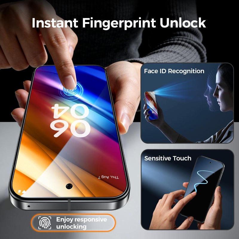 ال كي واقي شاشة LK لهاتف Google Pixel 10A من الزجاج المقسى + عدسة الكاميرا - Image 5