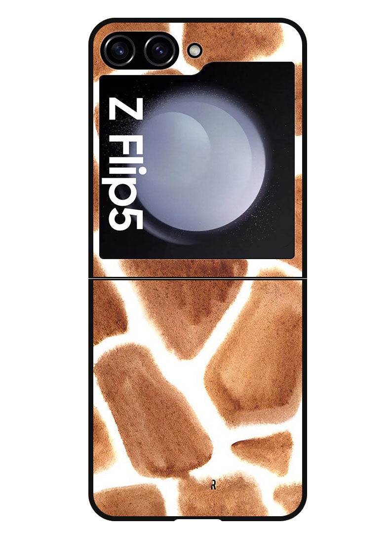 Theodor Protective Case Anti Scratch Shock Proof Bumper Cover For Samsung Galaxy Z Flip 5 Stamp Mud Texture - Image 1