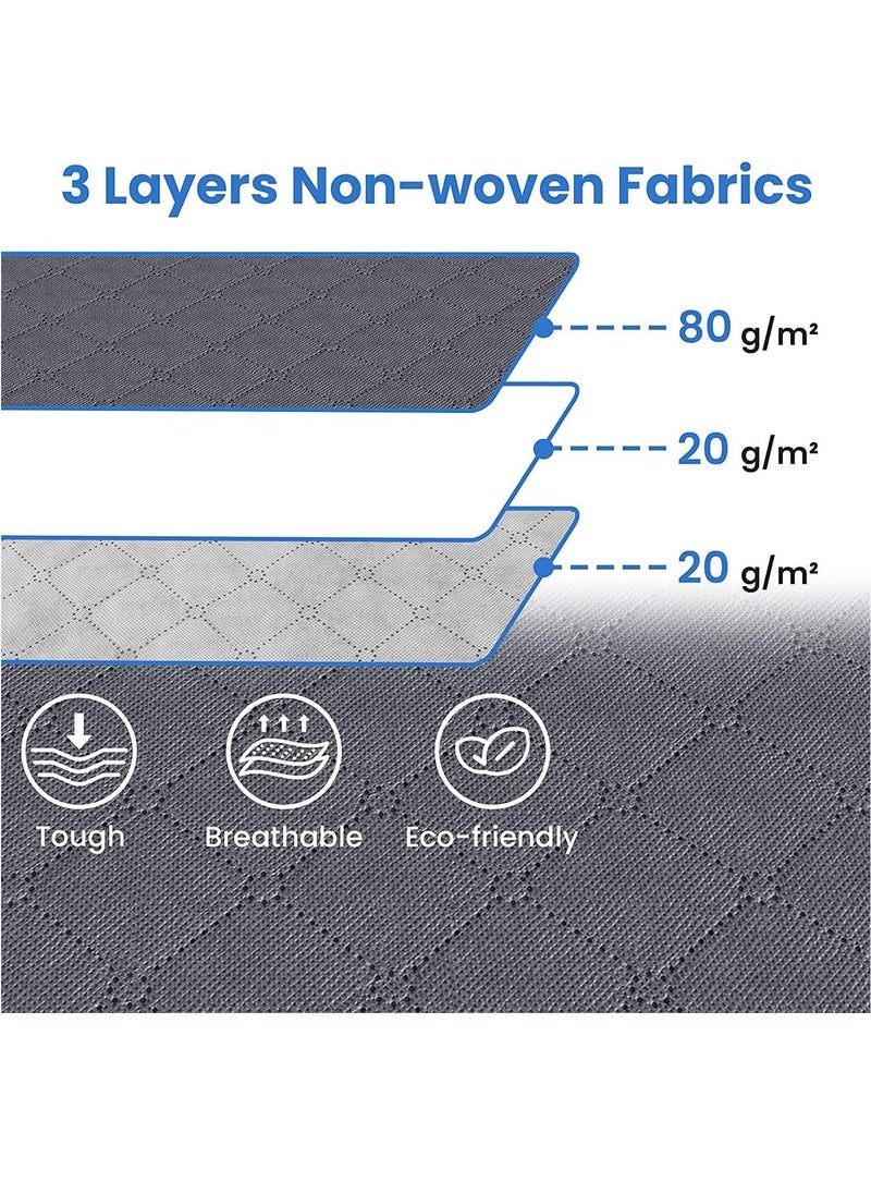 Arabest Clothes Storage, 6Pack Foldable Blanket Storage Bags, Storage Containers for Organizing Bedroom, Closet, Clothing, Comforter, Sweater, Organization and Storage with Lids and Handle, Grey  - Image 3