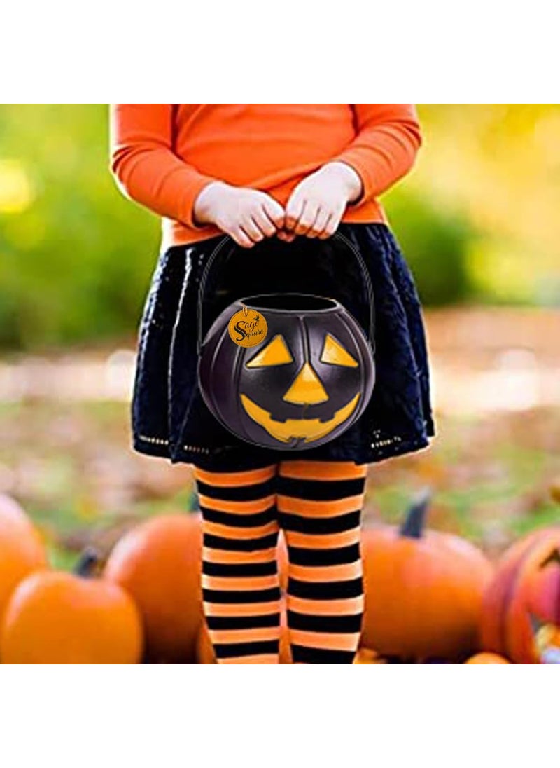 Sage Square Sage Square Get in the Halloween spirit with our festive Black Pumpkin baskets! Perfect for trick-or-treating or as a decorative touch for your spooky festivities.  - Image 2