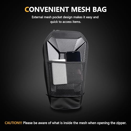 RERPRO UTV Cab Pack Center Seat Storage Bag Compatible with Polaris RZR PRO XP 4 LE 2020 2021 2022 2023 2024 Interior Accessories Tools Box Seat Center Shoulder Organizer Cargo Pocket, Carbon - Image 3