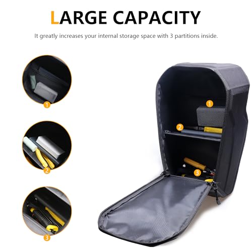 RERPRO UTV Cab Pack Center Seat Storage Bag Compatible with Polaris RZR PRO XP 4 LE 2020 2021 2022 2023 2024 Interior Accessories Tools Box Seat Center Shoulder Organizer Cargo Pocket, Carbon - Image 2