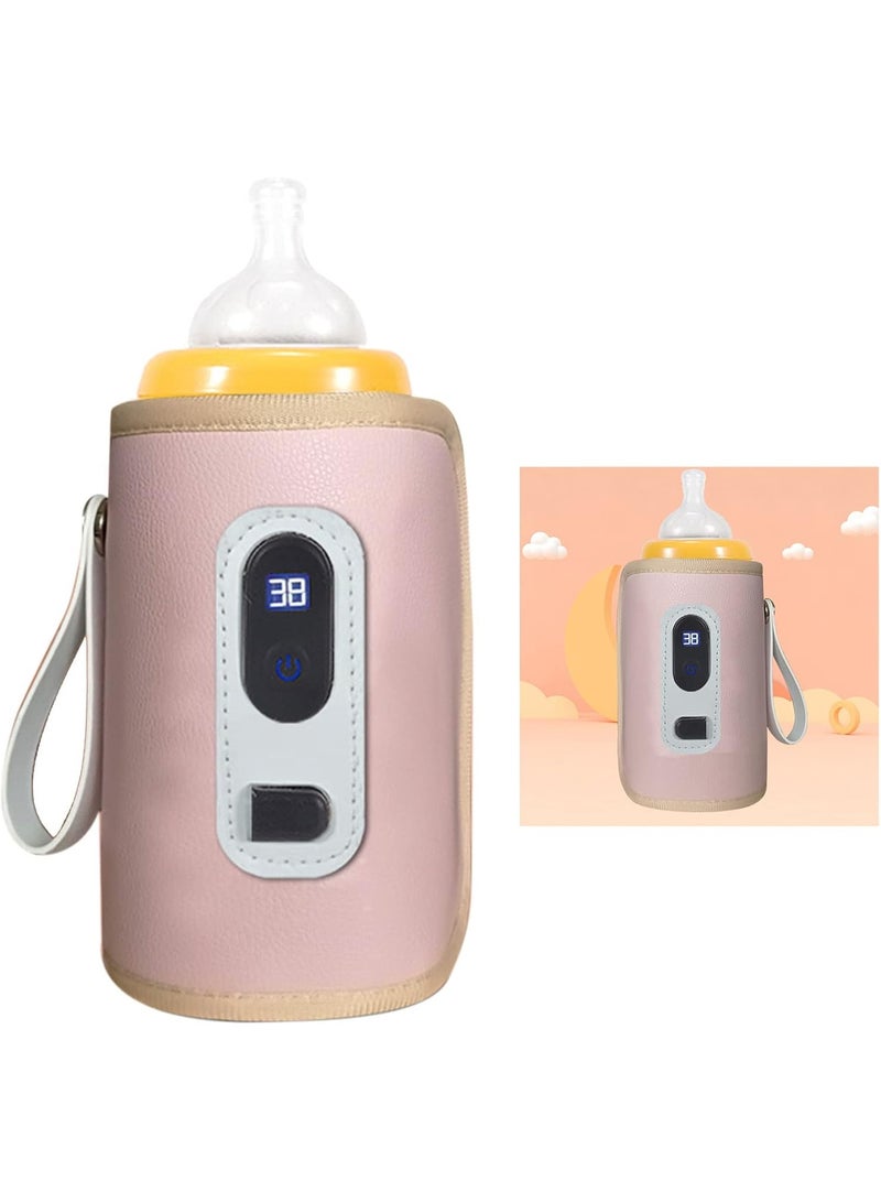 SHENGHUI Portable lightweight travel milk bottle warmer (pink) - Image 2