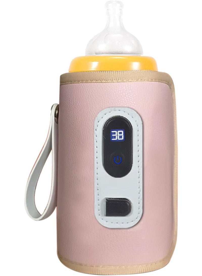 SHENGHUI Portable lightweight travel milk bottle warmer (pink) - Image 5