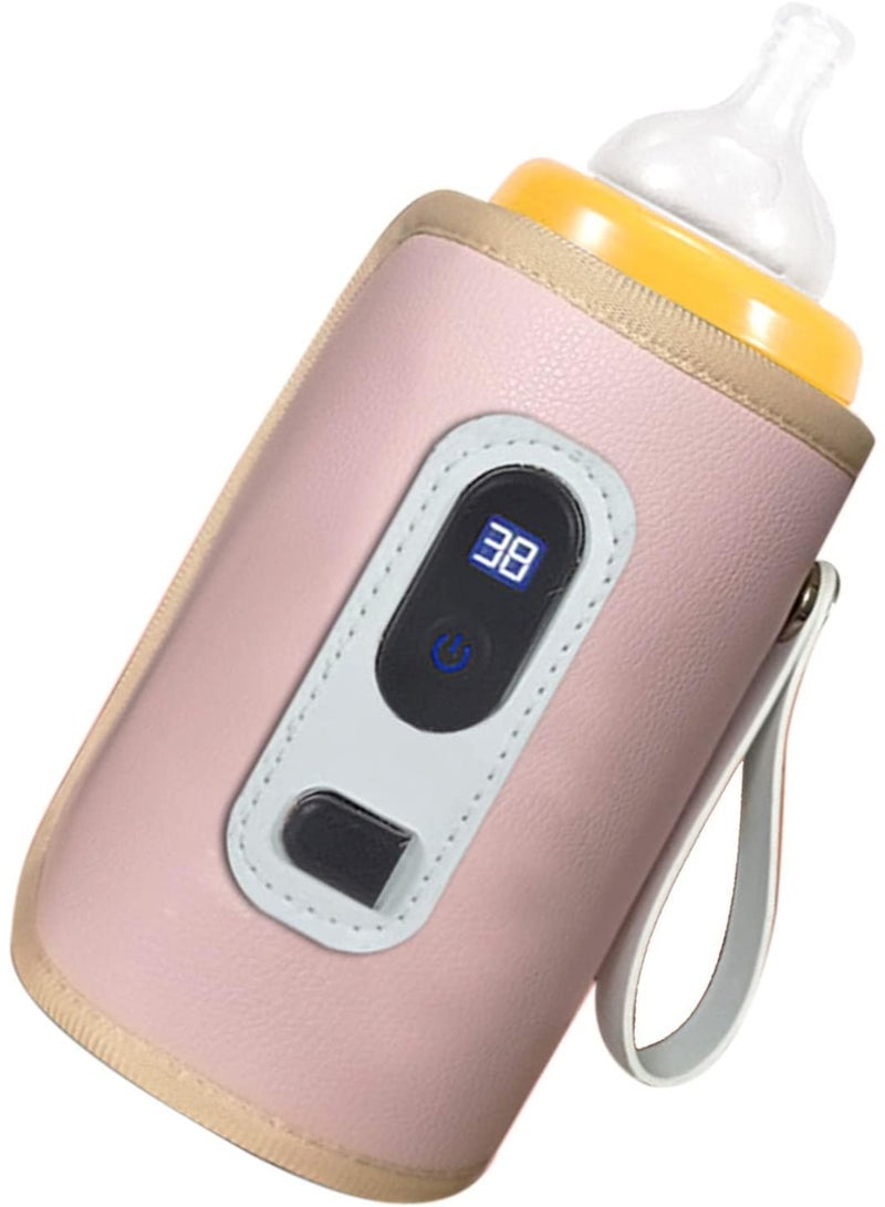 SHENGHUI Portable lightweight travel milk bottle warmer (pink) - Image 3