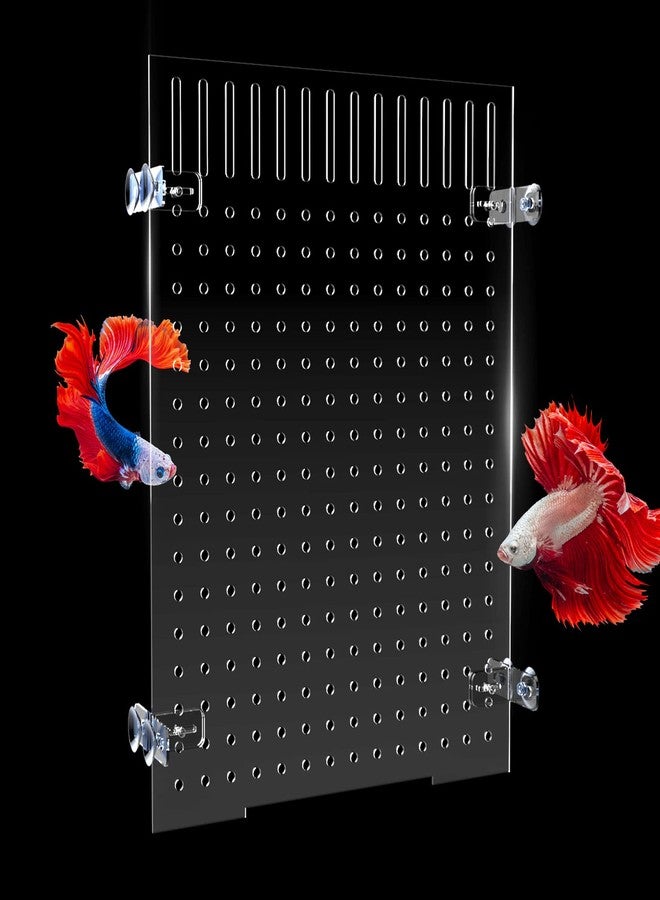 KeaJuidy Acrylic Fish Tank Divider Aquarium Divider with 8 Suction Cups Transparent Fish Tank Separator Dividing Net Plate Isolation Board Flapper, 11.81 * 15.74in - Image 1