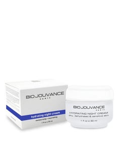 BIO JOUVANCE PARIS Hydrating Night Cream 1Oz / 30Ml For Normal/Dry/Sensitive Skin ; Anti Aging Face Moisturizer Hydrating Lotion ; Daily Facial Skin Care Treatment Regimen ; Made In France  - Image 1