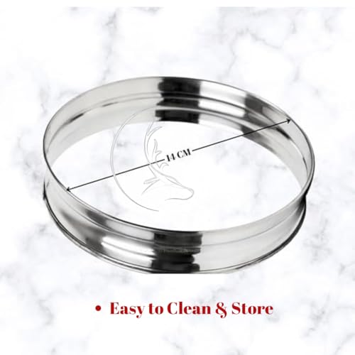 THE COOK HOUSE - Stainless Steel Round Table Ring, Hot Pot Stand, Hot Pan/Heat Resistance Utensil Vessel Holder for Dining/Matka Table, Cooker Steamer Stand, Kitchen Rack - Set of 3 - Image 3