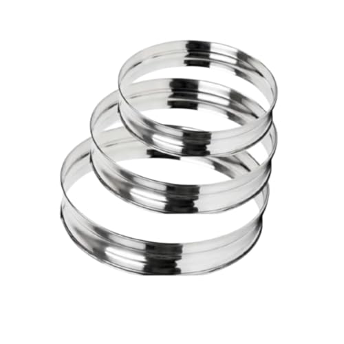 THE COOK HOUSE - Stainless Steel Round Table Ring, Hot Pot Stand, Hot Pan/Heat Resistance Utensil Vessel Holder for Dining/Matka Table, Cooker Steamer Stand, Kitchen Rack - Set of 3 - Image 1