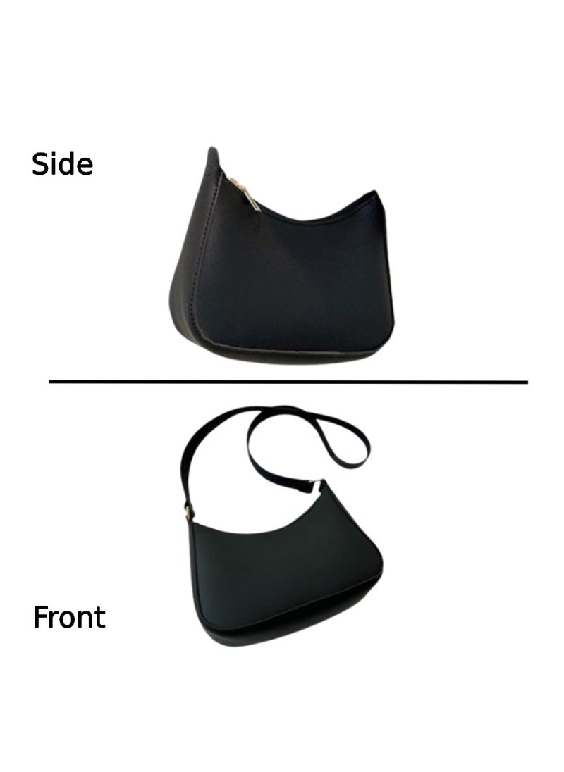 Soko Mesh Chic Black Textured Dumpling Shoulder Bag: Trendy Small Square Purse with Fixed Strap - Compact Fashion Accessory for Women's Everyday Adventures, Travel, and Style  - Image 2