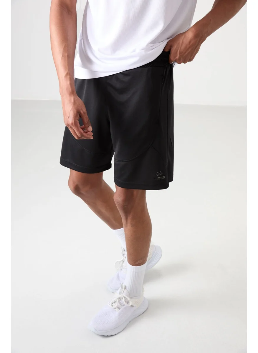 Tommy Life Black Polyester Thick Soft Comfort Fit Men's Shorts - 81271