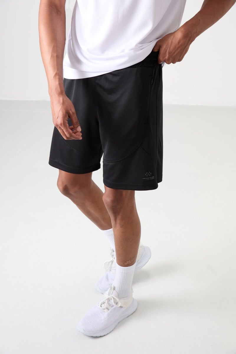 Tommy Life Black Polyester Thick Soft Comfort Fit Men's Shorts - 81271  - Image 1