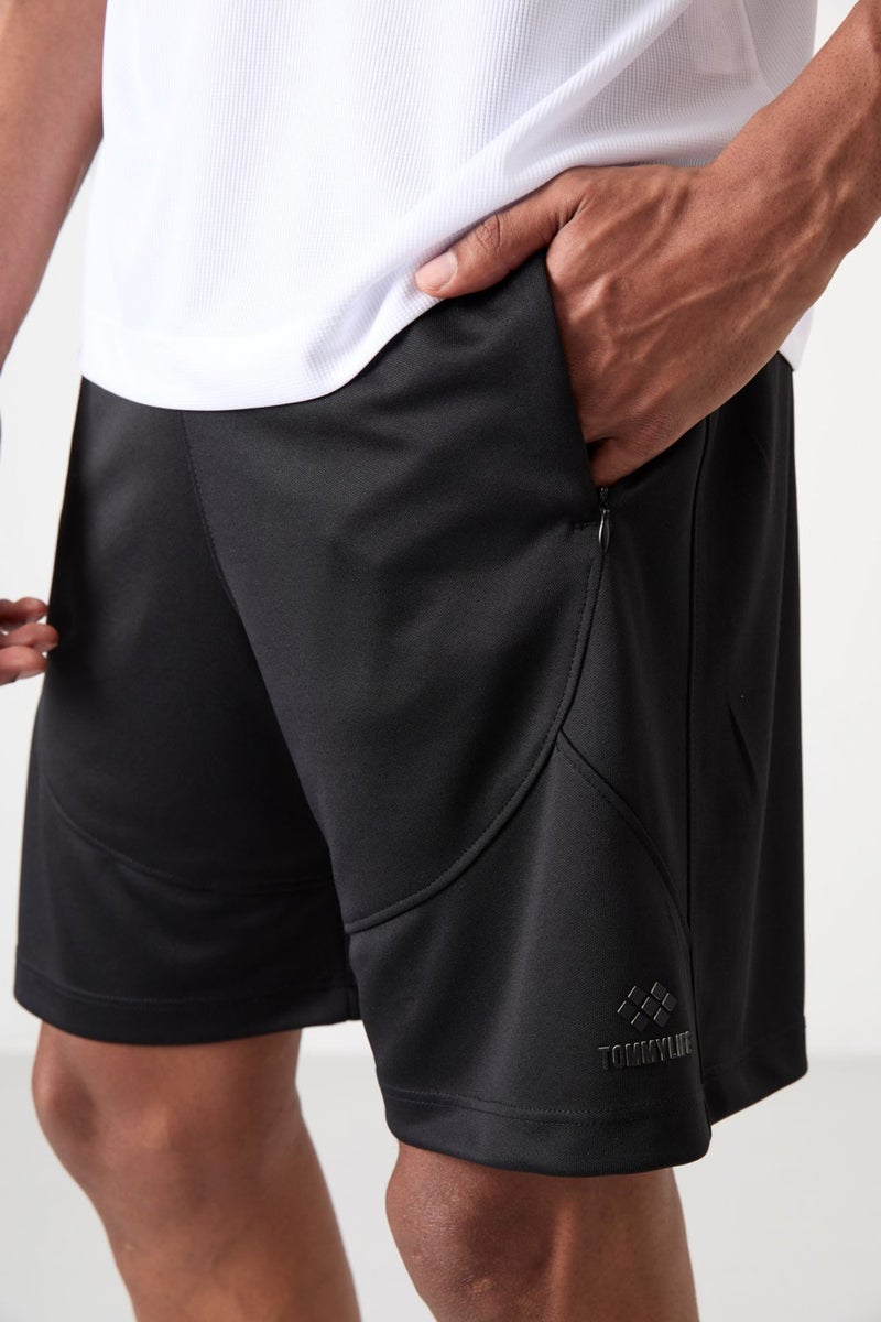 Tommy Life Black Polyester Thick Soft Comfort Fit Men's Shorts - 81271  - Image 3