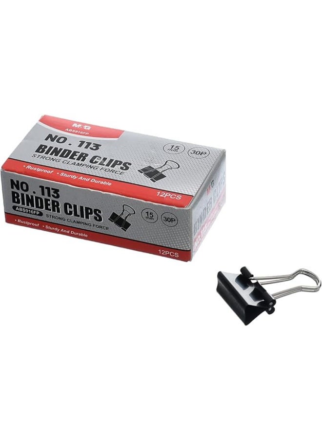 M&G Bulldog Clips, 15mm 12-Pack for Secure Paper and Note Organization - Image 3