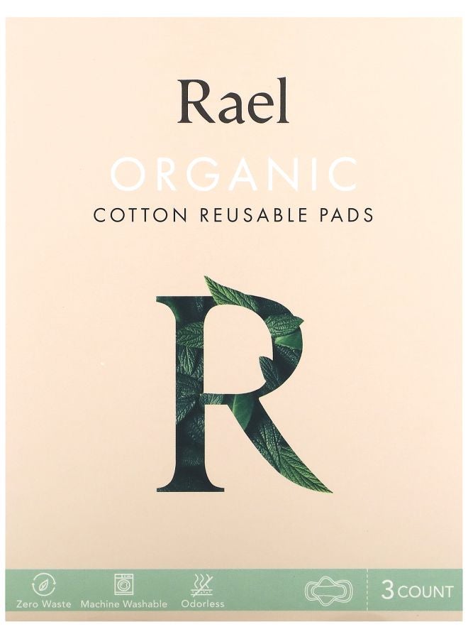 Organic Cotton Reusable Pads 3 Count