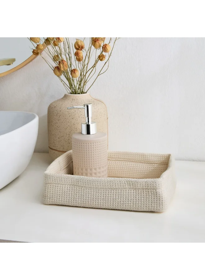 Home Box Bella Soft Waffle Rectangle Tray - 24x18x6 cm