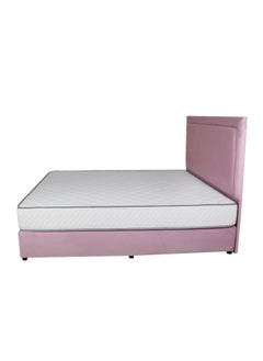 Bed and Mattress Zone Velvetine Upholstered Bed 190 X 90 Single Size Pink Color  - Image 3
