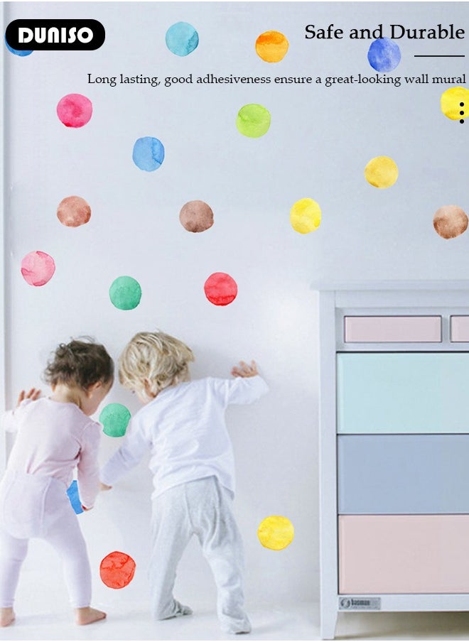 DUNISO Polka Dot Wall Decal for Kids, PVC Waterproof Decals, Wall Stickers for Kids Room, DIY Art Decal for Children Baby Kids Boy Girl Bedroom Decoration  - Image 5