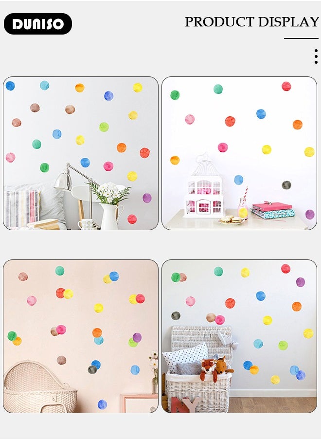 DUNISO Polka Dot Wall Decal for Kids, PVC Waterproof Decals, Wall Stickers for Kids Room, DIY Art Decal for Children Baby Kids Boy Girl Bedroom Decoration  - Image 3
