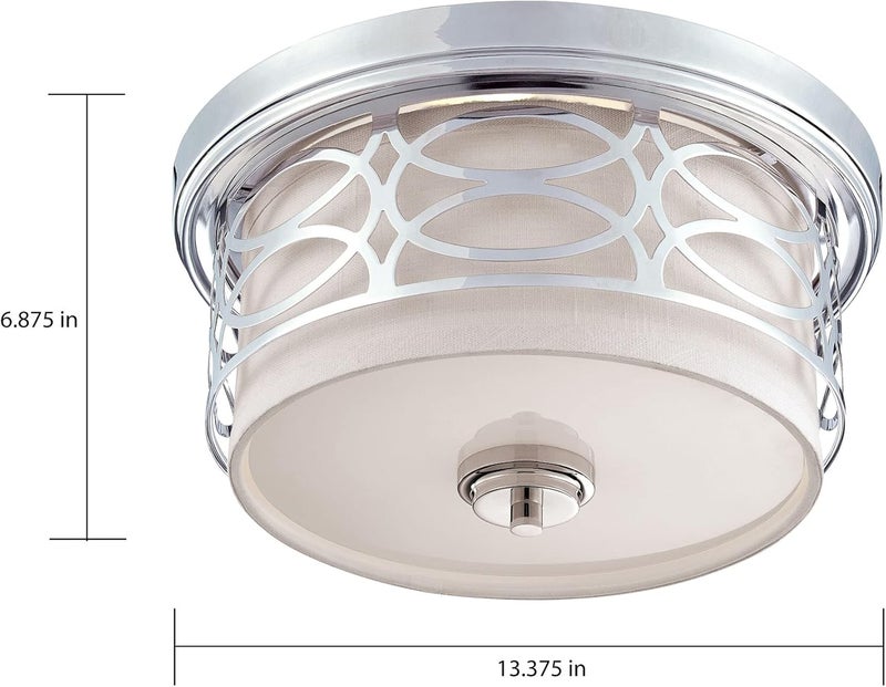 NUVO 604627 Two Light Flush Mount Polished Nickel - Image 2