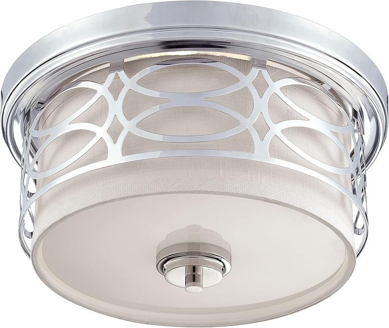 NUVO 604627 Two Light Flush Mount Polished Nickel - Image 1