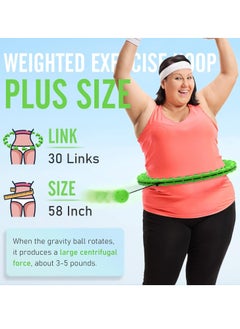 Gonice Smart Weighted Hula Circle Hoop for Adults Weight Loss, Infinity Fitness Hoop, Fit Hoop 4lb Plus Size 60 inch Waist, 32 Detachable Links, Suitable for Women and Beginners  - Image 2