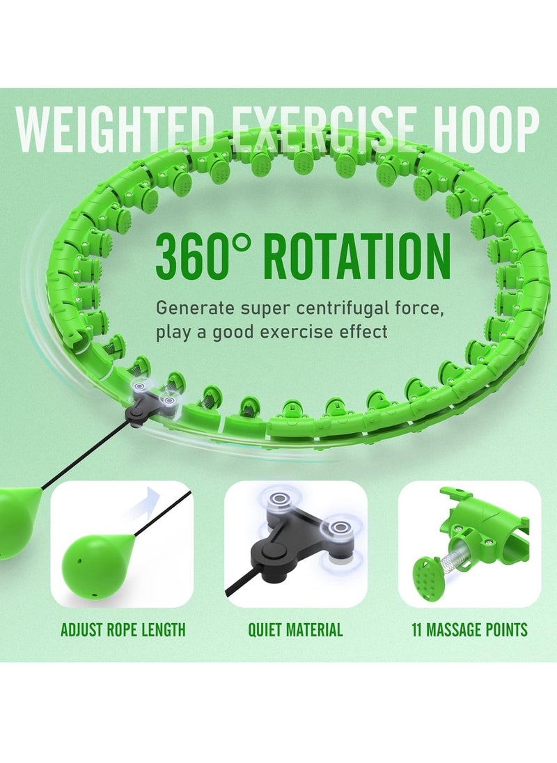 Gonice Smart Weighted Hula Circle Hoop for Adults Weight Loss, Infinity Fitness Hoop, Fit Hoop 4lb Plus Size 60 inch Waist, 32 Detachable Links, Suitable for Women and Beginners  - Image 4