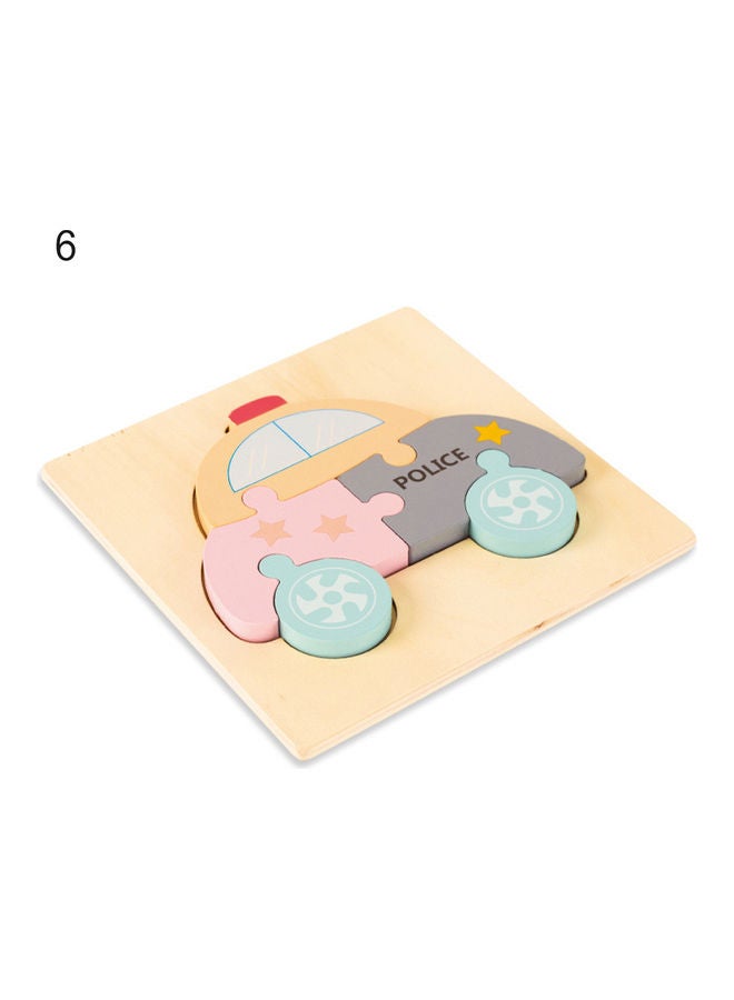مجموعة أحجية قطع تركيب الصور بتصميم سيارة شرطة من الخشب