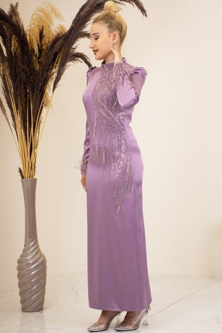 Front Beaded Applique Embroidery Sleeves Feathered Nara Hijab Evening Dress Dusty Rose - pzsku/ZD27F4E39E916EE8F591AZ/45/_/1738067847/ae8c688a-1a11-42f3-bcdf-6729976260fd
