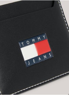 TOMMY JEANS Men's Heritage Leather Credit Card Holder -  Recycled leather mix, Black  - Image 3