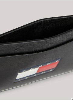 TOMMY JEANS Men's Heritage Leather Credit Card Holder -  Recycled leather mix, Black  - Image 4