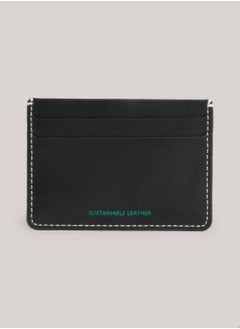 TOMMY JEANS Men's Heritage Leather Credit Card Holder -  Recycled leather mix, Black  - Image 1