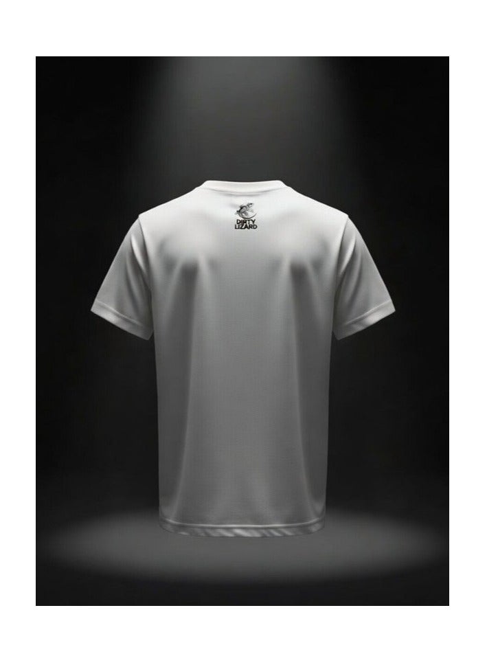 Dirty Lizard White printed t-shirt with Street wear image 100% cotton 51 - Image 2