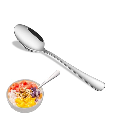 Dehov 8-Piece 6.7 Inches Stainless Steel Tea Spoon,Durable Dishwasher Safe Teaspoons,Silverware Dessert Spoons For Kitchen,Small Spoons For Restaurant,Hotel - Image 1