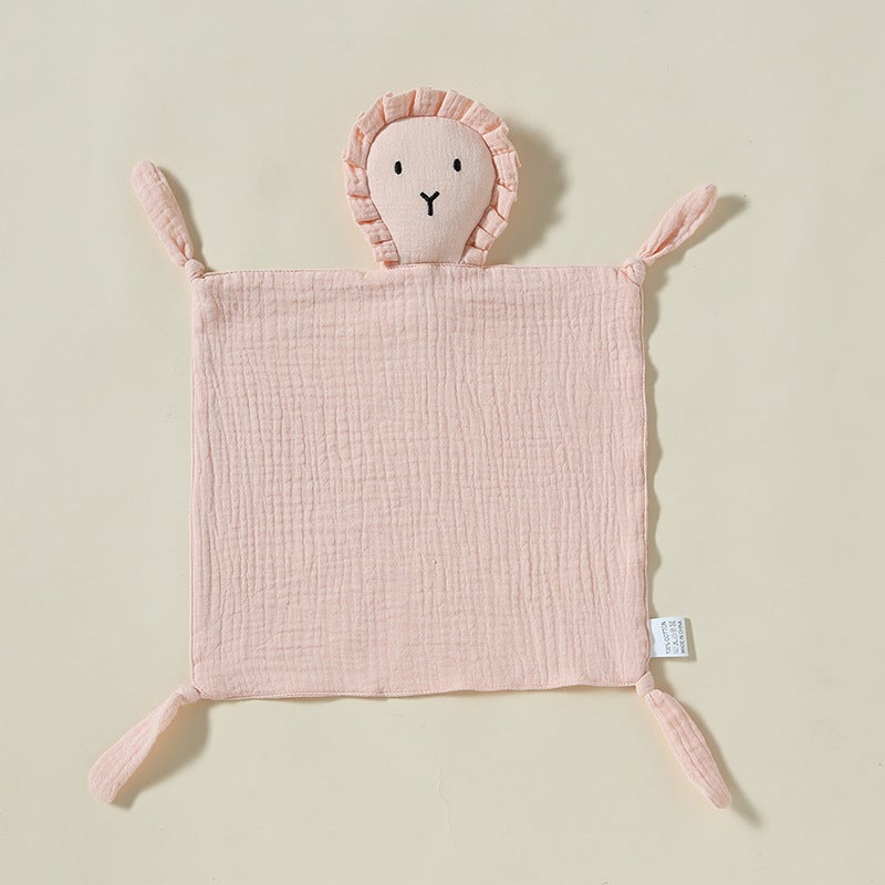 Baby Comfort Towel Cute Baby Pure Cotton Gauze Newborn Toy Comfort Doll Companion Plush Toy Soothing Sleep Lion - Image 5