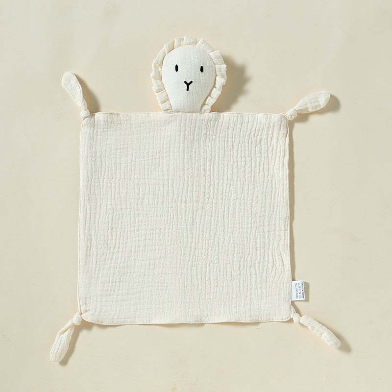 Baby Comfort Towel Cute Baby Pure Cotton Gauze Newborn Toy Comfort Doll Companion Plush Toy Soothing Sleep Lion - Image 1