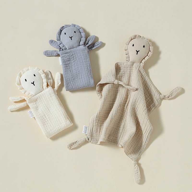 Baby Comfort Towel Cute Baby Pure Cotton Gauze Newborn Toy Comfort Doll Companion Plush Toy Soothing Sleep Lion - Image 4