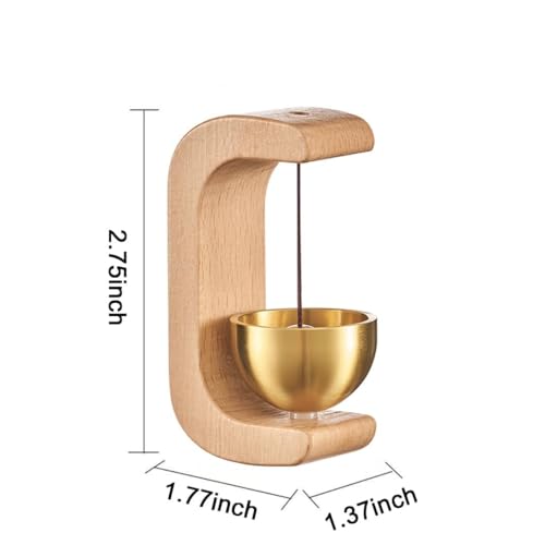 MOKRUSH Wooden Magnetic Door Bell Chime – Brass Shopkeeper Entry Alert for Small Doors, Wall Mount Classic Sound Bell, Decorative Vintage Doorbell for Home, Office & Store Use (3) (1) - Image 5