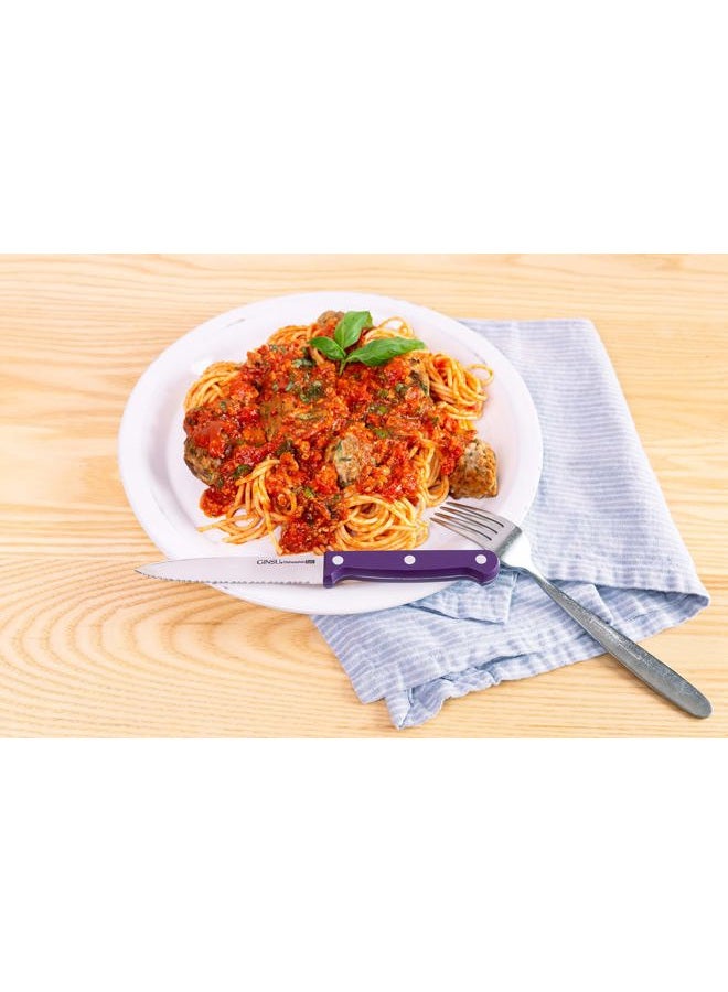 Ginsu Kiso 14-Piece Purple Knife Set with Natural Block - Dishwasher Safe and Always Sharp - Image 3