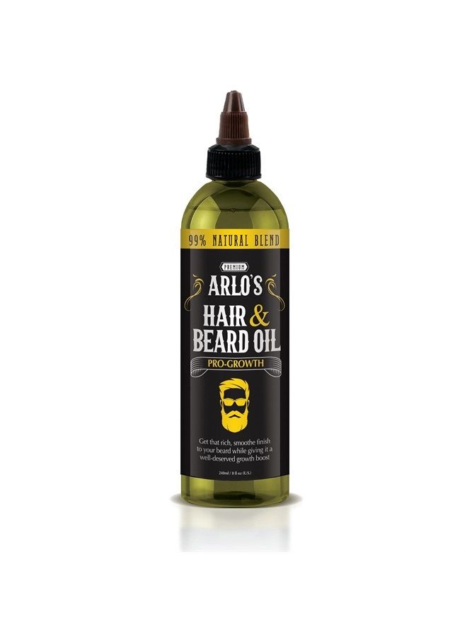 Arlo's Pro-Growth Hair and Beard Oil 8 oz. - Hair Oil, Mustache Oil and Beard Oil Growth - Image 1