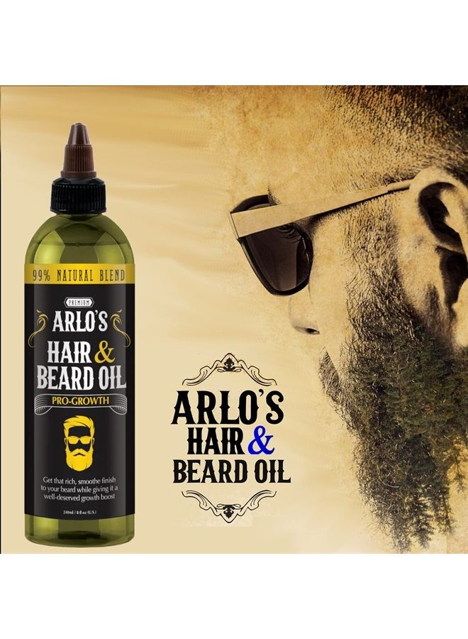 Arlo's Pro-Growth Hair and Beard Oil 8 oz. - Hair Oil, Mustache Oil and Beard Oil Growth - Image 2
